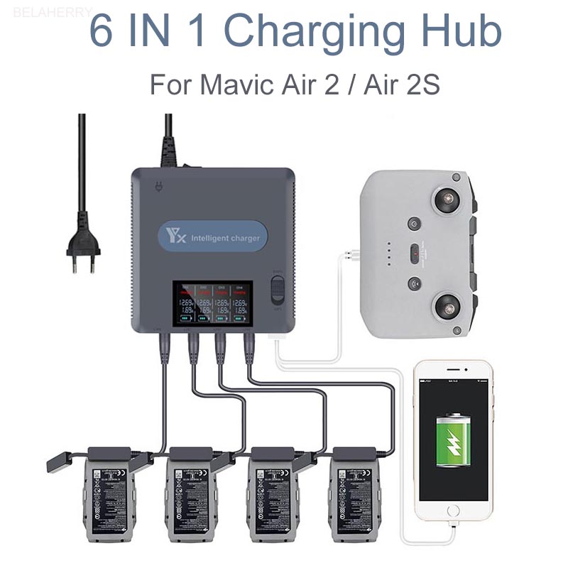 Drone Charging Hub - Carregador de bateria de display digital