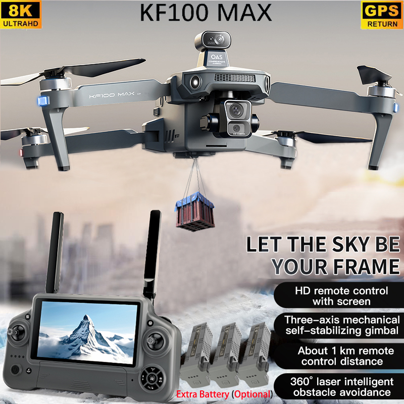 Drone Controller Screen - Kf100 max gps drone 4k câmera