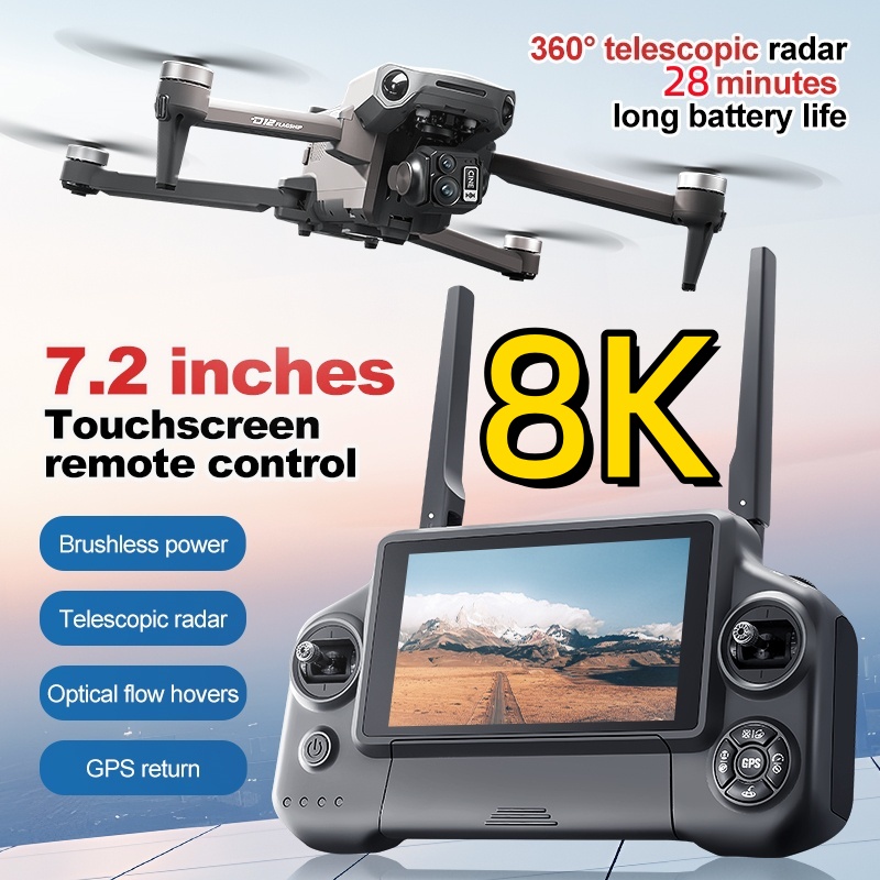 Drone RC Quadricóptero 8K com  - Drone Controller Screen avaliação e preço