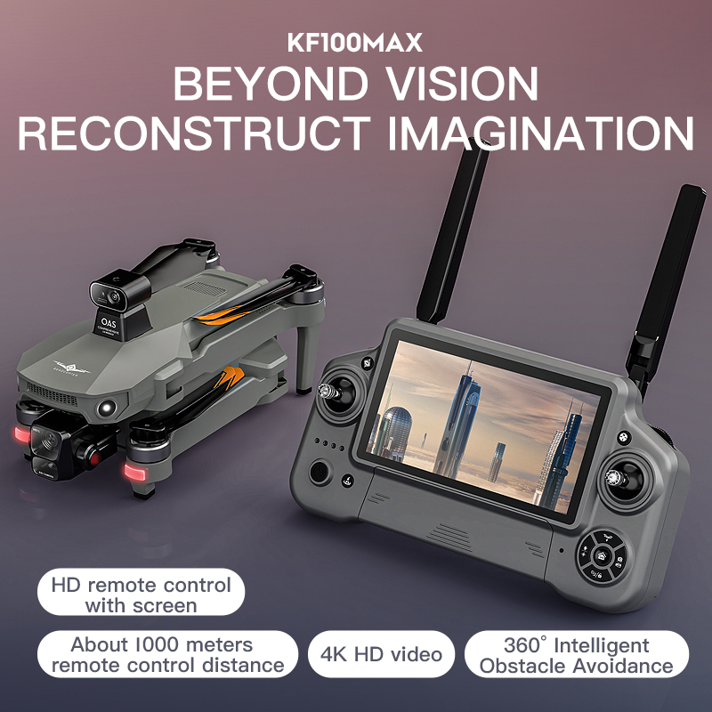 Kf100 max gps drone 4k câmera  - Drone Controller Screen avaliação e preço