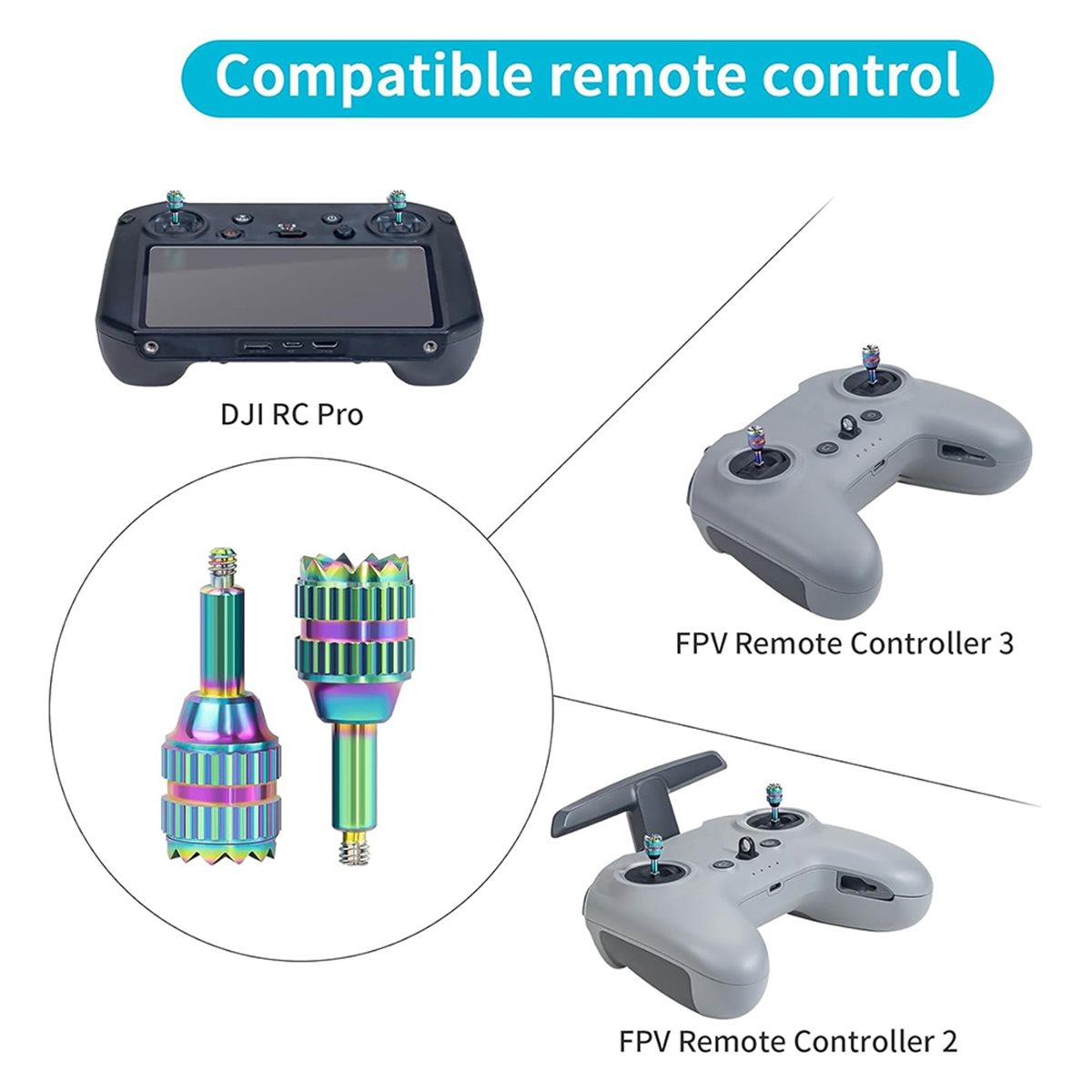 DT75BG 4 Peças Joysticks de Co - Drone Control Stick avaliação e preço